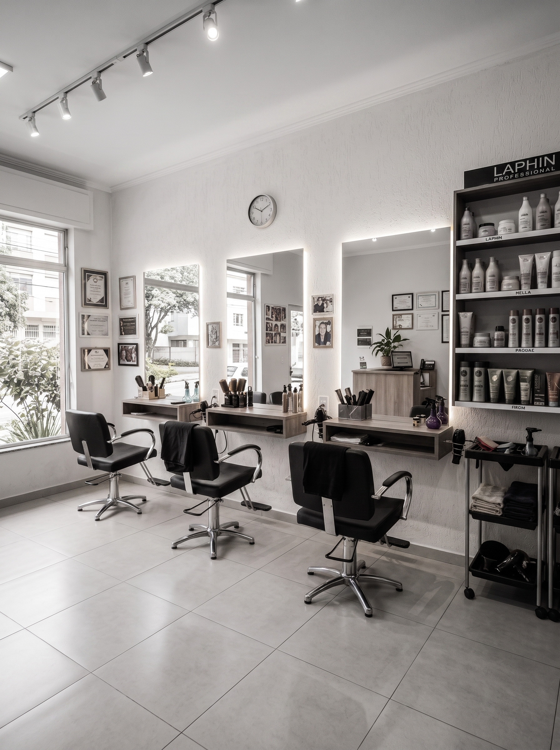 Interior de salão de beleza